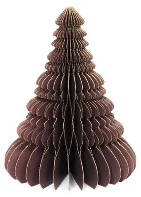 Only Natural – Wabenpapier-Weihnachtsbaum – Schwarz – 15 cm – Ansicht 1