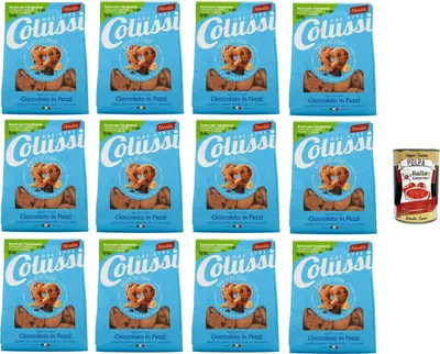 Produktbild von Colussi Biscotti Frollino con Cioccolato in Pezzi Butterkekse mit Schokoladenstückchen Kekse Biscuits 12x500g+ Italian Gourmet polpa 400g