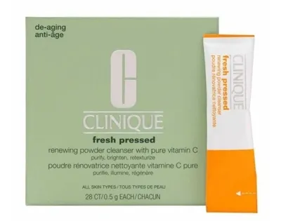 Obrázok produktu pre Clinique Fresh Pressed Renewing Powder Cleanser with Pure Vitamin C, Čistiaca pena, Ženy, Univerzálne, Čistiace, Čistiaci, Osviežujúce, Vrecko s náplňou, Maltodextrin, Sodium Lauryl Sulfoacetate, Sodium Cocoyl Isethionate, Sodium Methyl Cocoyl Taurate,...