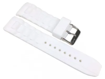 Produktbild von Minott Ersatzband Uhrenarmband Silikon Weiß 20mm passend zu Watch