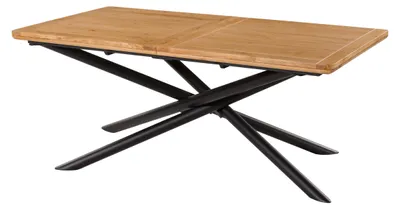 Immagine prodotto di MASSIVMOEBEL24 | Tavolo da Pranzo Allungabile LONDON #100 in Legno di Acacia Laccato Naturale - 160-200x90x75 cm