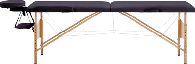Immagine prodotto di vidaXL Lettino da massaggio pieghevole a 2 zone con struttura in legno viola
