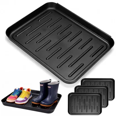 Image de Solidchoice - Ensemble de 3 bacs de récupération pour chaussures, en plastique PP robuste
