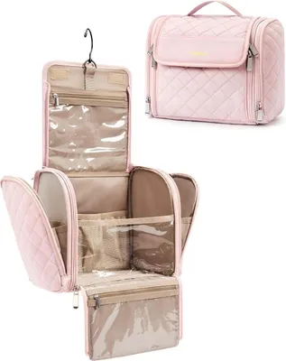 Produktbild von BAGSMART Make-Up Organizer Kulturbeutel für Frauen & Mädchen Rosa