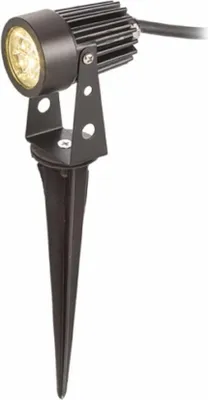 Image de RENDL GUN spot LED noir sur piquet 3x1W 230V IP65 3000K extérieur