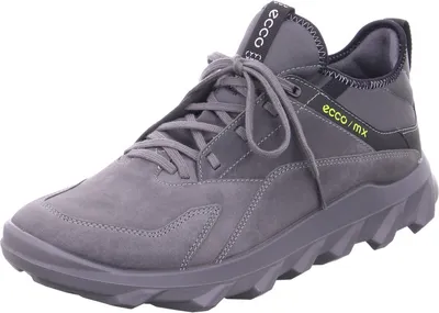 A single gray Ecco sneaker is shown against a white background.