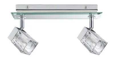 Produktbild von Paulmann WallCeiling Trabani IP44 max. 2x20W G9 Chrom/Transparent 230V Metall/Glas
