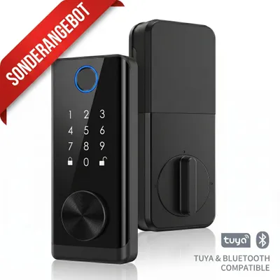 Produktbild von Smart Lock, Elektronisches Türschloss für Innentüren/Holztüren, 4-in-1 Entriegelung (Tuya App, Fingerabdruck, Zahlencode), Bluetooth,30-60mm Türstärke