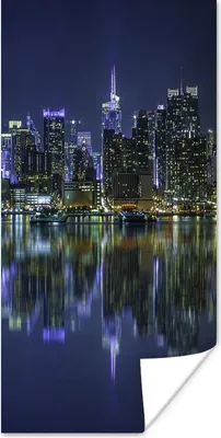 Produktbild von MuchoWow® Poster New York - Skyline - Amerika 60x120 cm - Wandschmuck