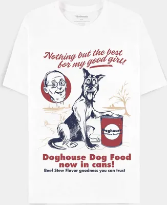 Produktbild von Fallout T-Shirt Herren Dogmeat weiß Fan-Merch, Gaming 100% Baumwolle S