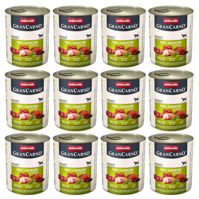 Imagen del producto de Animonda Gran Carno, alimento para adultos con conejo y hierbas, 800 g