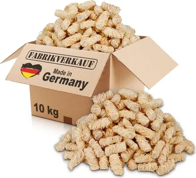 Produktbild von FABRIKVERKAUF Öko-Anzündwolle (10 kg) ca. 800 Stück | Kaminanzünder und Grillanzünder auch als Ofenanzünder Holz und Wachs |  Germany