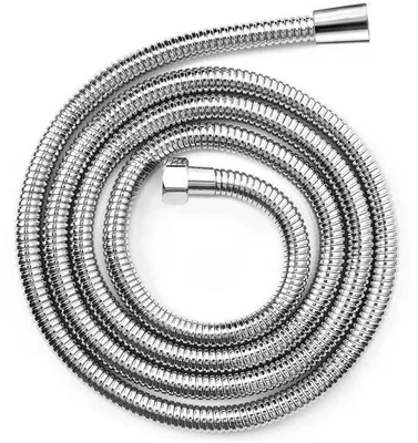 Productafbeelding van Ibenzoa® Douche slang, 200 cm – RVS, antivervorming en antiverdraaiing, dubbele messing aansluitingen, universele aansluiting