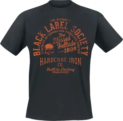 Obrázok produktu pre Čierne pánske tričko Black Label Society s motívom "Hardcore Hellride", veľkosť L