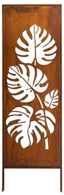 Produktbild von Sichtschutz Metall - 160 cm x 50 cm - Edelrost - Rostoptik Sichtschutz für Garten - Sichtschutzelement - Sichtschutzwand - Gartendekoration Zaun