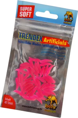 Produktbild von 40 Stück Bienenmaden Kunstmaden leuchtend pink