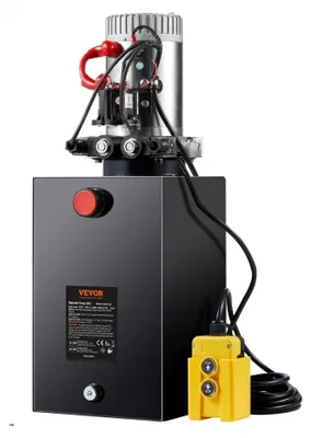 Productafbeelding van Hydraulische Pomp 12 V - 1600 W Vermogen - 15 Liter Tankinhoud - Dubbelwerkend - Stalen Behuizing