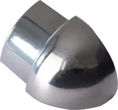 Produktbild von Dalsys Außeneck für Fliesenschiene Viertelkreisprofil Edelstahl Poliert 12,5mm, Fliesenprofil