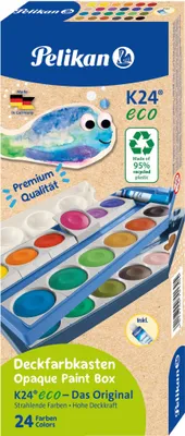Immagine prodotto di Pelikan Deckfarbkasten K24 eco inkl. Deckweiss 24 Farben - PELIKAN 701303 (701303)
