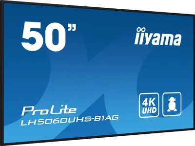 Produktbild von iiyama ProLite LH5060UHS-B1AG - 127 cm (50") Diagonalklasse (125.7 cm (49.5") sichtbar) LCD-Display mit LED-Hintergrundbeleuchtung - Digital Signage - mit mit SoC Mediaplayer - Android - 4K UHD (2160p) 3840 x 2160 - Edge-Beleuchtung - Schwarz