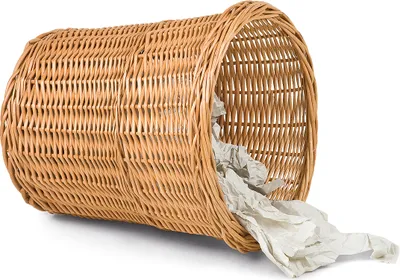Produktbild von Papierkorb, rund, braun, Abfalleimer, Müllkorb, Zopfrand Ø 34cm x H 35cm