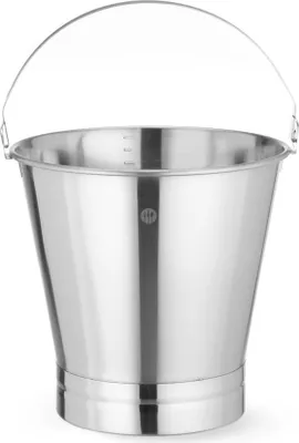 Produktbild von HENDI Eimer mit Skala Edelstahl 15 l mit verstärktem Boden