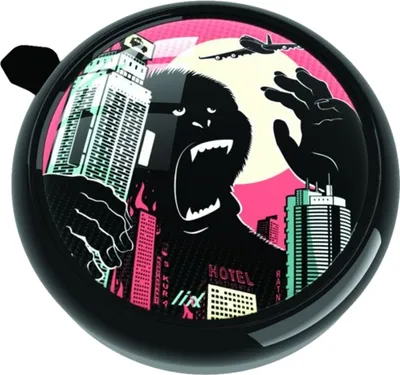 Produktbild von LiiX Big Colour Bell Fahrradklingel City Life "King Kong", Black, Ø 70mm