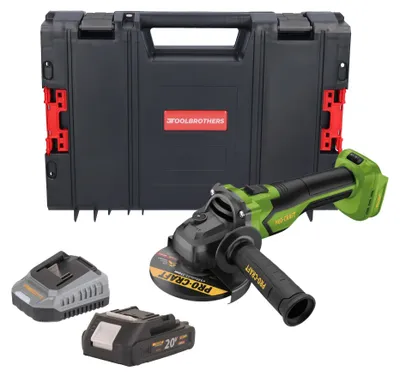 Immagine prodotto di Smerigliatrice angolare a batteria Procraft PGA22-BB 20 V 125 mm Brushless + 1x batteria 2,0 Ah + caricabatteria + valigetta RHINO