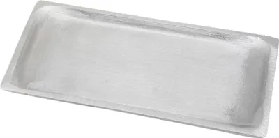 Produktbild von Kerzenteller Rechteckig 17x9cm Aluminium Silber Matt Untersetzer Untertasse Deko