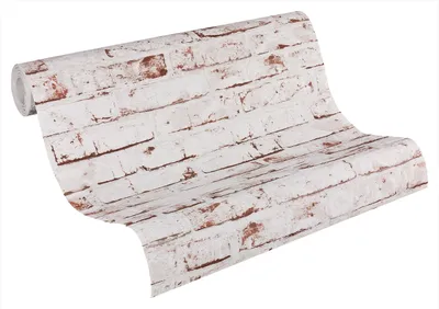 A roll of wallpaper with a brick pattern.