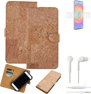 Produktbild von K-S-Trade Hülle kompatibel mit Ulefone Note 14 + in ear Kopfhörer Kork Handyhülle Cover  Schutzhülle TPU Case Bumper in Hellbraun, (1x)