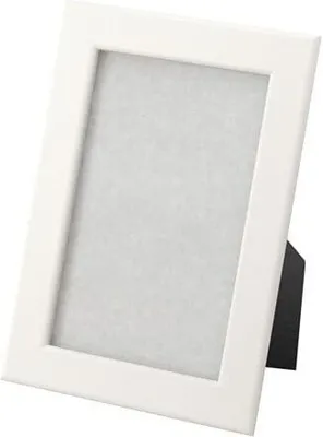 A white picture frame is shown against a white background.