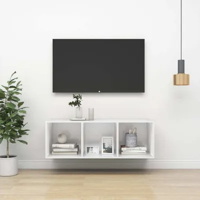 Produktbild von The Living Store TV-Wandschrank Weiß 37x37x107 cm Holzwerkstoff