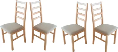 Image de Chaise de salle à manger - Set 4x Nilo 8 , hêtre, zetta 292