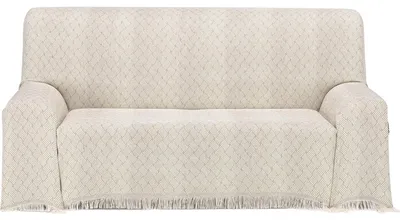 Tagesdecke 180x260 cm, extra weich, Bio-Baumwolle, beige