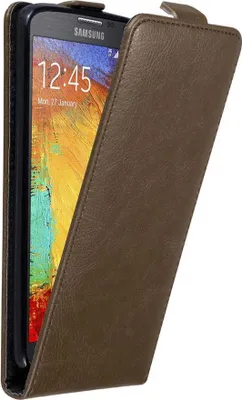 Image de Cadorabo Housse pour Samsung Galaxy NOTE 3 NEO Housse de protection en brun Flip Etui Housse de téléphone portable Case Cover