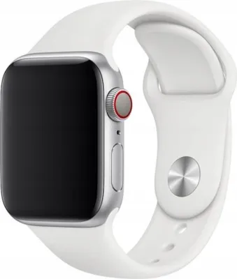 Image de Bracelet sport en caoutchouc pour Apple Watch 3 4 5 6 7 8 9 SE 38/40 MM, Blanc