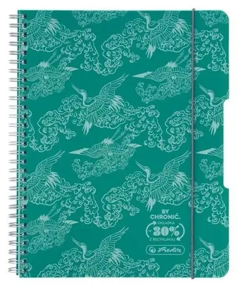 Produktbild von Notizbuch A5/80 Seiten, kariert, Türkis (4 Stück) - HERLITZ