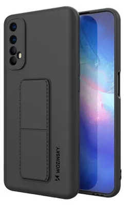 Produktbild von cofi1453® Kickstand Hülle Bumper aufstellbar für Iphone XS Max Silikon Hard Case Schale Zubehör Tasche Schutz mit integriertem Magneten Schwarz