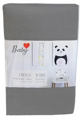 Produktbild von Carbotex Frotte Spannbettlaken Kinderbett 60x120 cm Grau