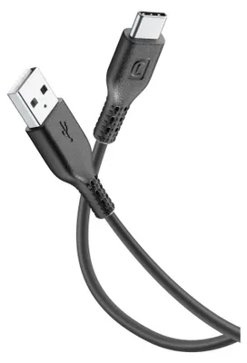 Produktbild von Cellularline Power Cable 120cm - USB-C, 1,2 m, USB A, USB C, Schwarz