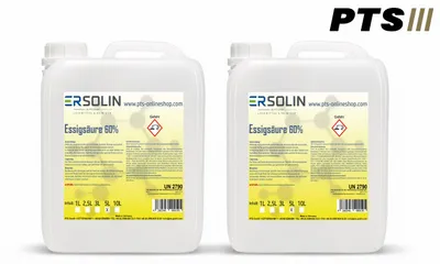 Produktbild von Essigsäure 60% 2x5 L Entkalker Reiniger sehr ergiebig auch in 1L 3L 5L 10L