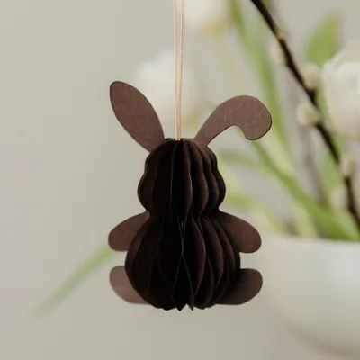 Produktbild von Papieranhänger Hase Lotte - dunkelbraun