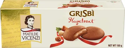 Produktbild von 3x Vicenzi Grisbi Nocciola Kekse mit haselnuss creme150g riegel biskuits kuchen