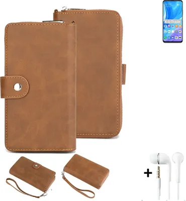Produktbild von K-S-Trade 2in1 Handyhülle kompatibel mit Huawei Y9s + Kopfhörer Schutzhülle & Portemonnee Schutzhülle Tasche Handytasche Case Etui Geldbörse