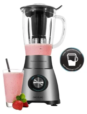 Imagen del producto de Cecotec Standmixer Power Black Titanium 2500MAX, con espátula. 1800W, 22000 RPM, 6 cuchillas de titanio, recipiente de 1.8L resistente a altas temperaturas, 5 velocidades