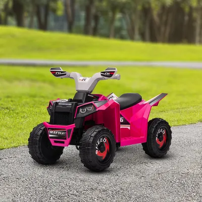 Produktbild von Kinder Elektro-Quad, Kinderquad Vorwärts+Rückwärts, abriebfeste Räder, Kunststoff+Metall, Rosa | 70x42x48 cm | 2,5 km/h | 18–36 Monate