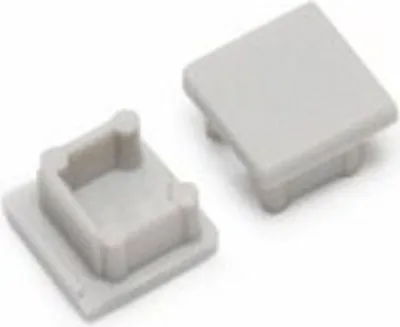 Produktbild von Endkappen 2er Set für Aufbauprofil micro Typ A Silber