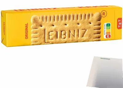 Produktbild von Original Leibniz Butterkeks (200g Packung) + usy Block