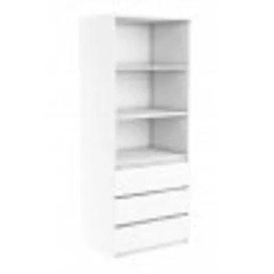 Produktbild von Kleiderschrank Schrank Mit Regalen Und Schubladen, Weiß, regal